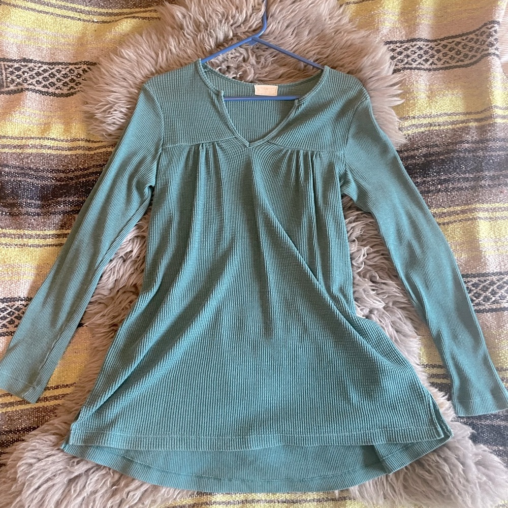 Anthropology t. La Teal Long-sleeve tunic